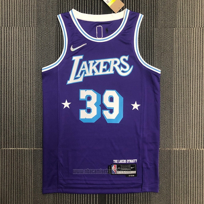 Camiseta Los Angeles Lakers Dwight Howard #39 Ciudad Edition 2021-22 Violeta